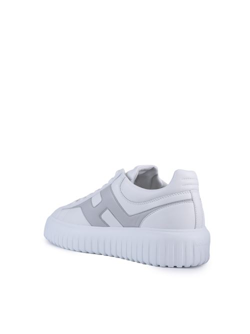 Sneakers H-Stripes in pelle Bianco Grigio HOGAN | HXM6450FE91 LE93038